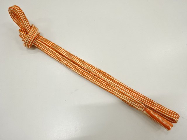 JAPANESE KIMONO / UNUSED HAND-TIED OBIJIME